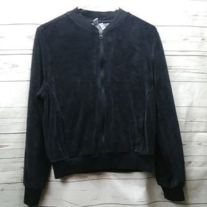 $4  Z by Zella black velour jacket szS (B-33)